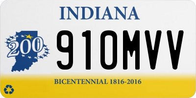 IN license plate 910MVV