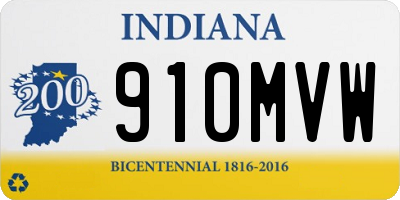 IN license plate 910MVW