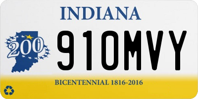 IN license plate 910MVY