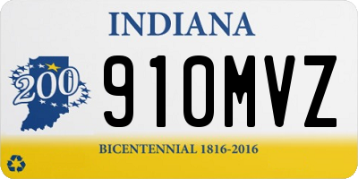 IN license plate 910MVZ