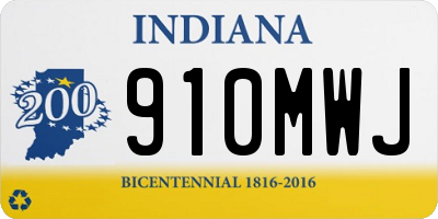 IN license plate 910MWJ