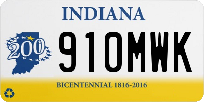 IN license plate 910MWK