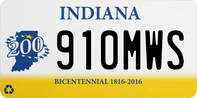 IN license plate 910MWS