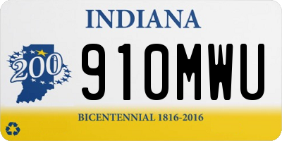 IN license plate 910MWU