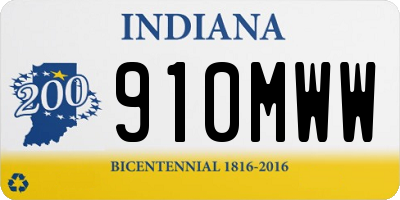 IN license plate 910MWW