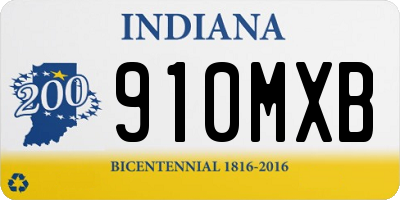 IN license plate 910MXB