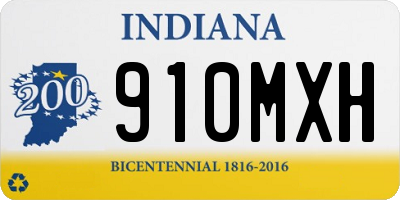 IN license plate 910MXH