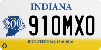 IN license plate 910MXO
