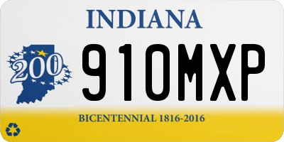 IN license plate 910MXP