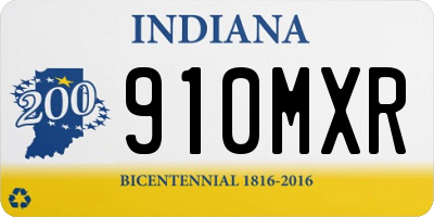 IN license plate 910MXR