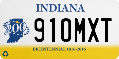IN license plate 910MXT