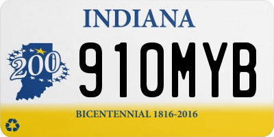 IN license plate 910MYB