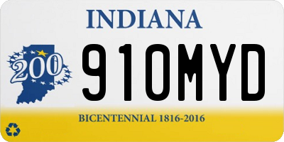 IN license plate 910MYD