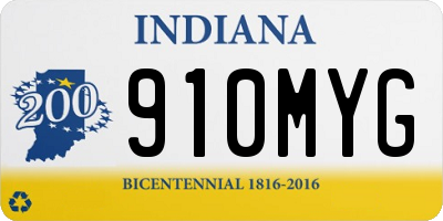 IN license plate 910MYG