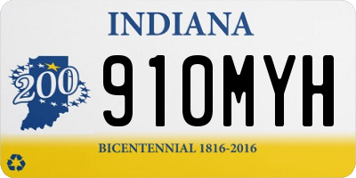 IN license plate 910MYH