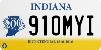 IN license plate 910MYI