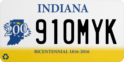 IN license plate 910MYK