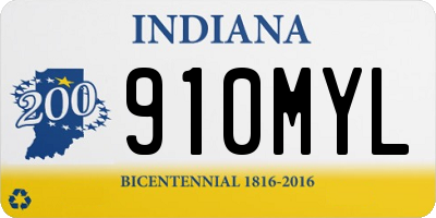 IN license plate 910MYL