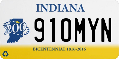 IN license plate 910MYN