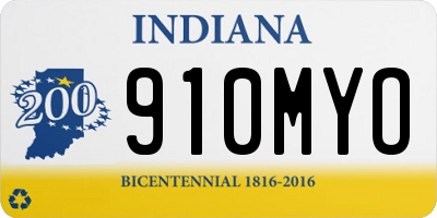 IN license plate 910MYO