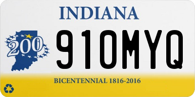 IN license plate 910MYQ