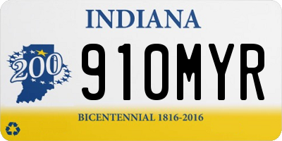 IN license plate 910MYR