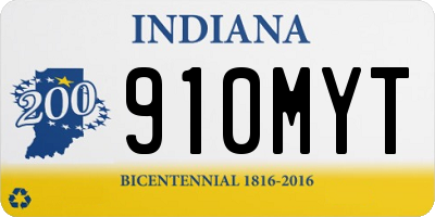 IN license plate 910MYT