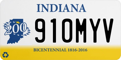 IN license plate 910MYV