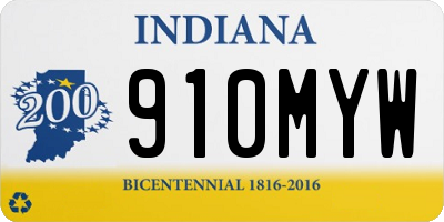 IN license plate 910MYW