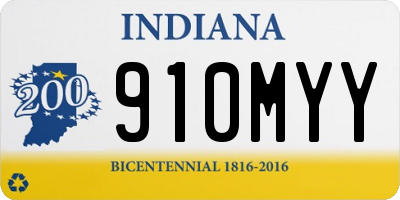 IN license plate 910MYY
