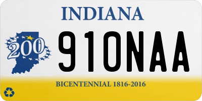 IN license plate 910NAA