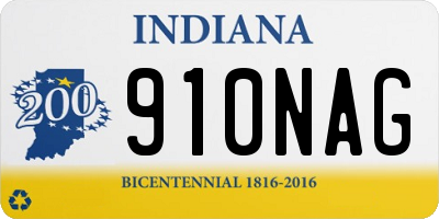 IN license plate 910NAG