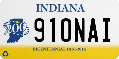 IN license plate 910NAI