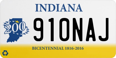 IN license plate 910NAJ