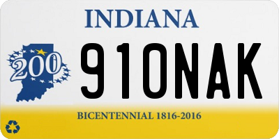 IN license plate 910NAK
