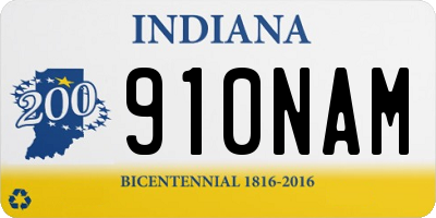 IN license plate 910NAM