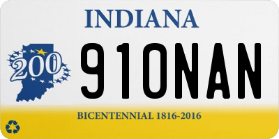 IN license plate 910NAN