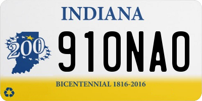 IN license plate 910NAO