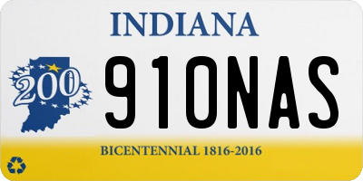 IN license plate 910NAS