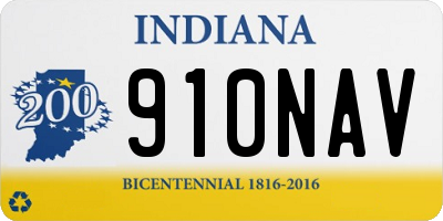IN license plate 910NAV