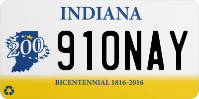 IN license plate 910NAY