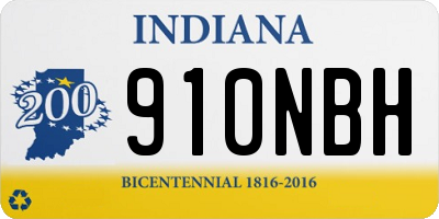 IN license plate 910NBH