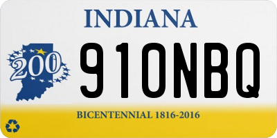 IN license plate 910NBQ