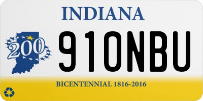 IN license plate 910NBU