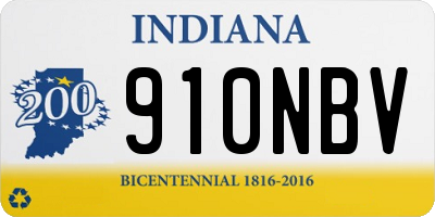 IN license plate 910NBV