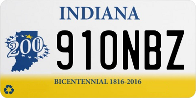IN license plate 910NBZ