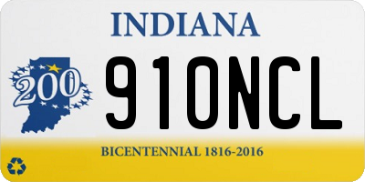 IN license plate 910NCL