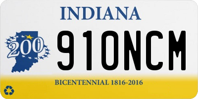 IN license plate 910NCM