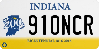 IN license plate 910NCR