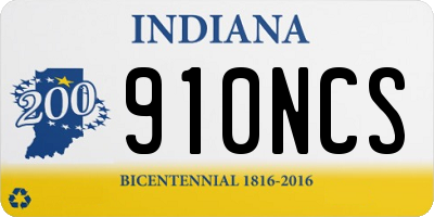 IN license plate 910NCS